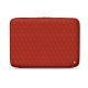 Leather sleeve for 11' laptop - Griffe 2 - Papaye - Couture ( Pantone 180C ) 