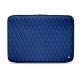 Housse cuir pour ordinateur portable 13' - Griffe 2 - Bleu océan - Couture ( Nappa - Pantone 293C ) 
