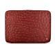 Leather sleeve for 13' laptop - Griffe 2 - Autruche ciliegia