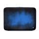 Leather sleeve for 13' laptop - Griffe 2 - Bleu Patine