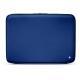 Leather sleeve for 15' laptop - Griffe 2 - Bleu océan ( Nappa - Pantone 293C ) 