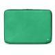 Leather sleeve for 15' laptop - Griffe 2 - Menthe vintage ( Pantone 562C ) 