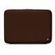 Leather sleeve for 15' laptop - Griffe 2 - Châtaigne ( Pantone 476C ) 