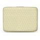 Funda de piel para ordenador portatil 15' - Griffe 2 - Ivoire - Couture ( Sleek P C12 - White ) 