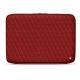 Funda de piel para ordenador portatil 15' - Griffe 2 - Tomate - Couture ( Pantone 187C ) 