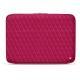 Leather sleeve for 15' laptop - Griffe 2 - Rose fluo - Couture