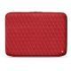 Leather sleeve for 15' laptop - Griffe 2 - Rouge troupelenc - Couture
