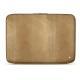 Leather sleeve for 15' laptop - Griffe 2 - Serpent sabbia