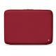 Leather sleeve for 15' laptop - Griffe 2 - Rouge passion