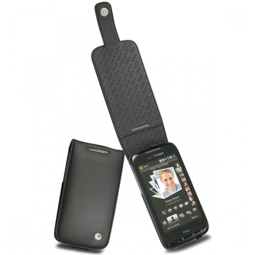 HTC Touch Pro2 Verizon - Sprint  leather case - Noir ( Nappa - Black ) 