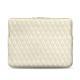 Housse cuir pour Macbook Pro 13" - Griffe 3 - Blanc - Couture ( Bologna - White ) 
