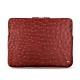 Leather case for a 13" Macbook Pro - Griffe 3 - Autruche ciliegia
