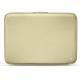 Leather sleeve for 17' laptop - Griffe 2 - Beige ( Nappa - Pantone 7502C ) 