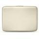 Leather sleeve for 17' laptop - Griffe 2 - Blanc (  Nappa - White ) 