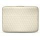 Notebook-Lederschutzhülle 17' - Griffe 2 - Blanc - Couture ( Bologna - White ) 