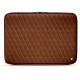 Funda de piel para ordenador portatil 17' - Griffe 2 - Marron - Couture ( Nappa - Pantone 1615C ) 