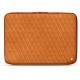 Notebook-Lederschutzhülle 17' - Griffe 2 - Mandarine vintage - Couture