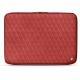 Leather sleeve for 17' laptop - Griffe 2 - Cerise vintage - Couture