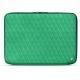 Leather sleeve for 17' laptop - Griffe 2 - Menthe vintage - Couture