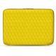 ノートPC、17インチ用レザーケース - Griffe 2 - Jaune fluo - Couture
