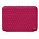 Funda de piel para ordenador portatil 17' - Griffe 2 - Rose fluo - Couture
