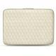 Housse cuir pour ordinateur portable 17' - Griffe 2 - Blanc escumo - Couture