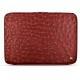 Leather sleeve for 17' laptop - Griffe 2 - Autruche ciliegia