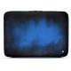 Leather sleeve for 17' laptop - Griffe 2 - Bleu Patine