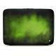 Leather sleeve for 17' laptop - Griffe 2 - Vert Patine