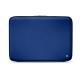 Leather sleeve for 8' laptop - Griffe 2 - Bleu océan ( Nappa - Pantone 293C ) 