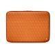Housse cuir pour ordinateur portable 8' - Griffe 2 - Orange - Couture ( Nappa - Pantone 1495U ) 
