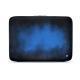 Leather sleeve for 8' laptop - Griffe 2 - Bleu Patine
