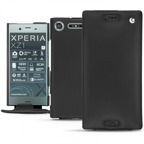 Lederschutzhülle Sony Xperia XZ1 - Noir ( Nappa - Black ) 