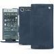Housse cuir Sony Xperia XZ1 - Jean vintage ( Roughtcut - Pantone 285U  ) 