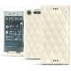 Custodia in pelle Sony Xperia XZ1 - Blanc - Couture ( Bologna - White ) 