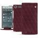 Capa em pele Sony Xperia XZ1 - Lie de vin - Couture ( Pantone 5115C ) 