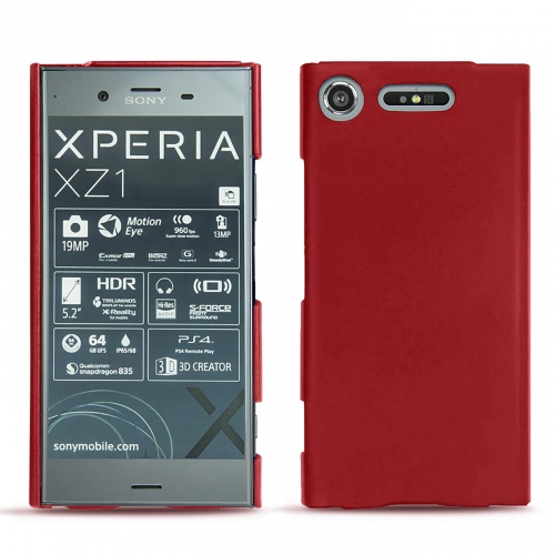 Lederschutzhülle Sony Xperia XZ1Rouge ( Nappa - Pantone #d50032 ) 