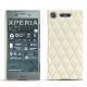 Coque cuir Sony Xperia XZ1 - Blanc - Couture ( Bologna - White ) 