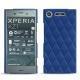 Coque cuir Sony Xperia XZ1 - Bleu océan - Couture ( Nappa - Pantone 293C ) 