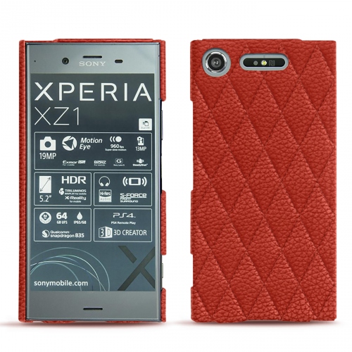 Lederschutzhülle Sony Xperia XZ1Papaye - Couture ( Pantone #b54317 ) 