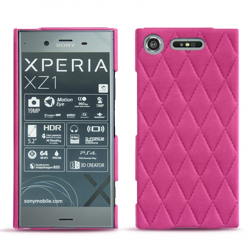Lederschutzhülle Sony Xperia XZ1Rose BB - Couture ( Pantone #DB599F )