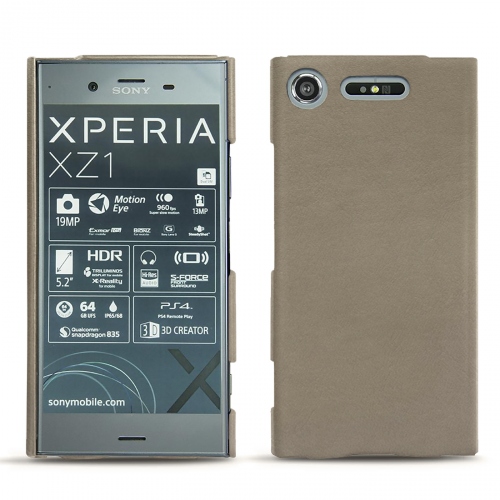 Custodia in pelle Sony Xperia XZ1Darboun sabla ( Pantone #BCB1A1 )