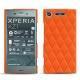 Coque cuir Sony Xperia XZ1 - Orange fluo - Couture