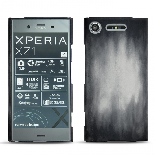 Etuis, housses et coques en cuir Sony Xperia XZ1Gris Patine