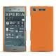 Coque cuir Sony Xperia XZ1 - Orange PU