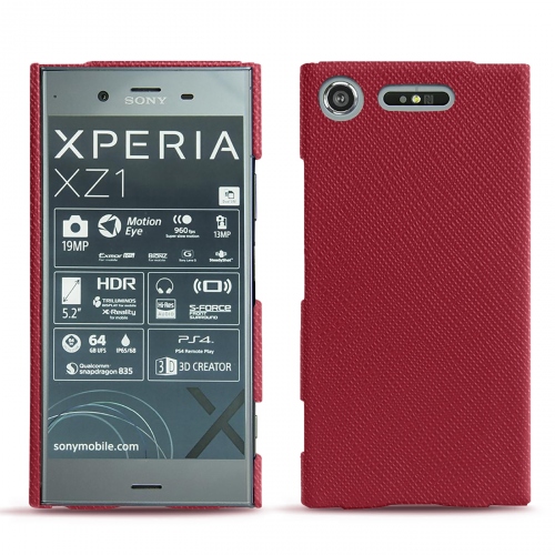 Etuis, housses et coques en cuir Sony Xperia XZ1Rouge passion ( Pantone #a6192e ) 