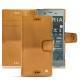 Sony Xperia XZ1 leather case - Or Maïa ( Pantone 871C ) 