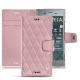 Housse cuir Sony Xperia XZ1 - Rose - Couture ( Nappa - Pantone 2365C ) 