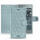 Sony Xperia XZ1 leather case - Bleu ciel - Couture ( Nappa - Pantone 277C ) 