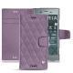 Housse cuir Sony Xperia XZ1 - Lilas - Couture ( Nappa - Pantone 2645U ) 